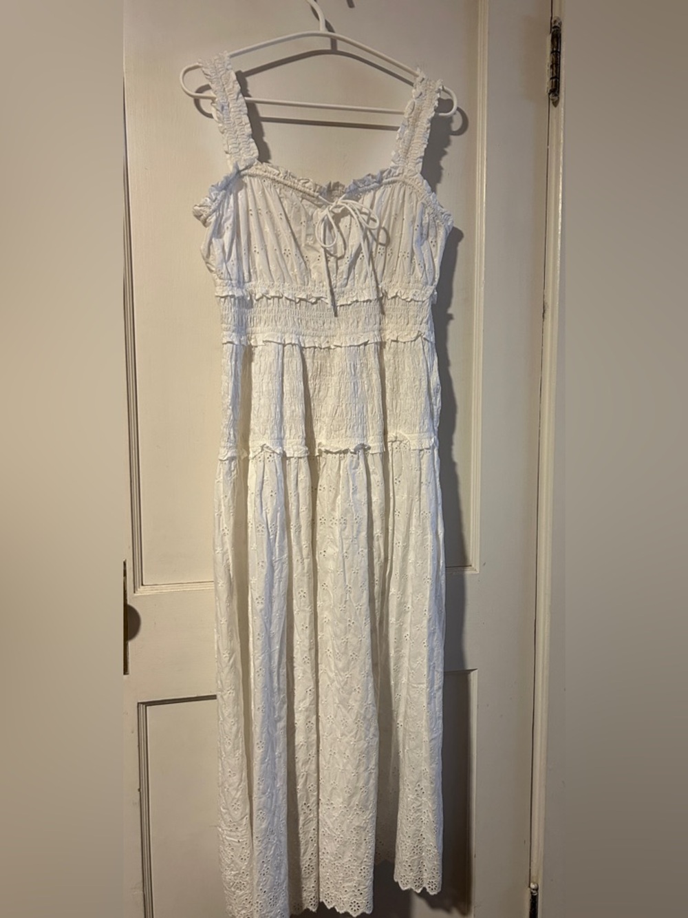 GAP x Doen White Eyelet Midi Dress